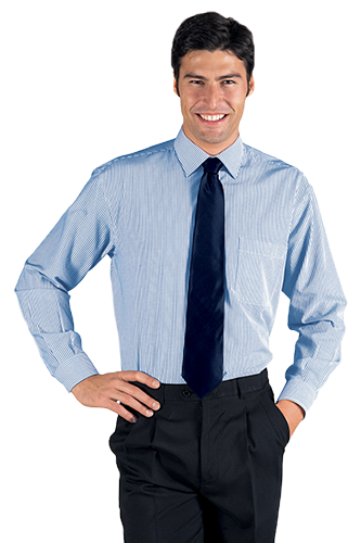 CAMU105 CAMICIA UOMO RIGHE CLASSICA ISACCO